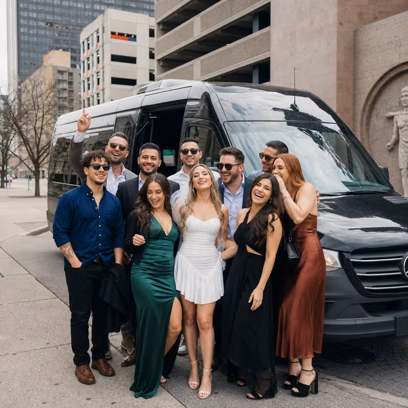Detroit Bachelor & Bachelorette Transportation fleet vehicle