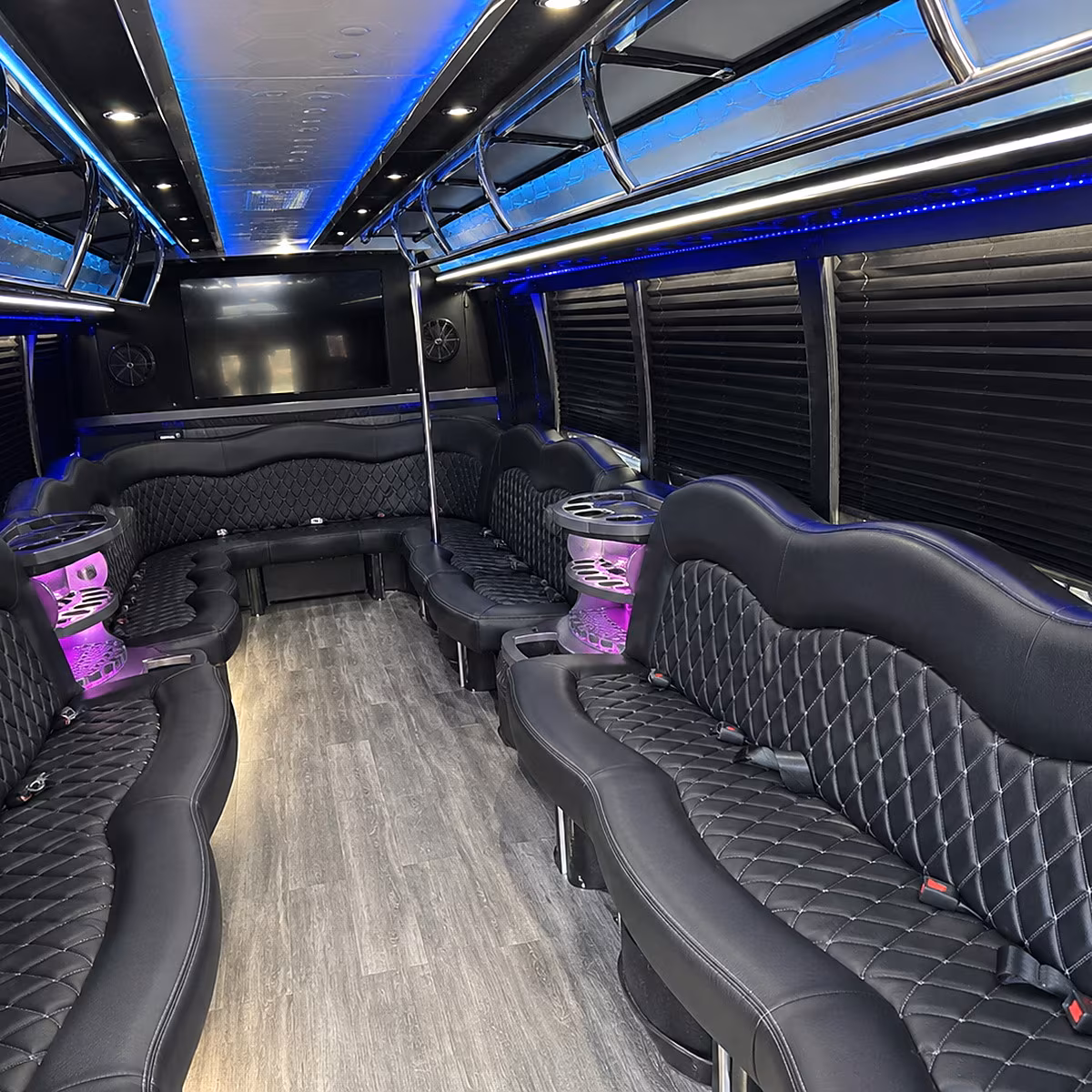 Detroit Bachelor & Bachelorette Transportation party bus interior