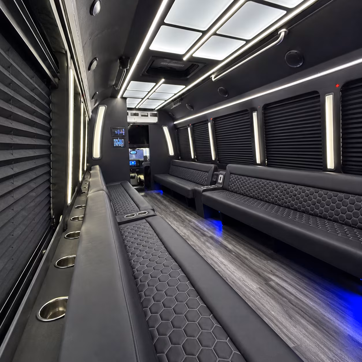 Detroit Private Event Transportation party bus exterior