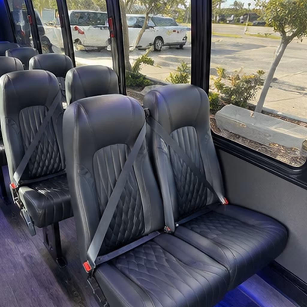 Detroit School Event Transportation party bus interior