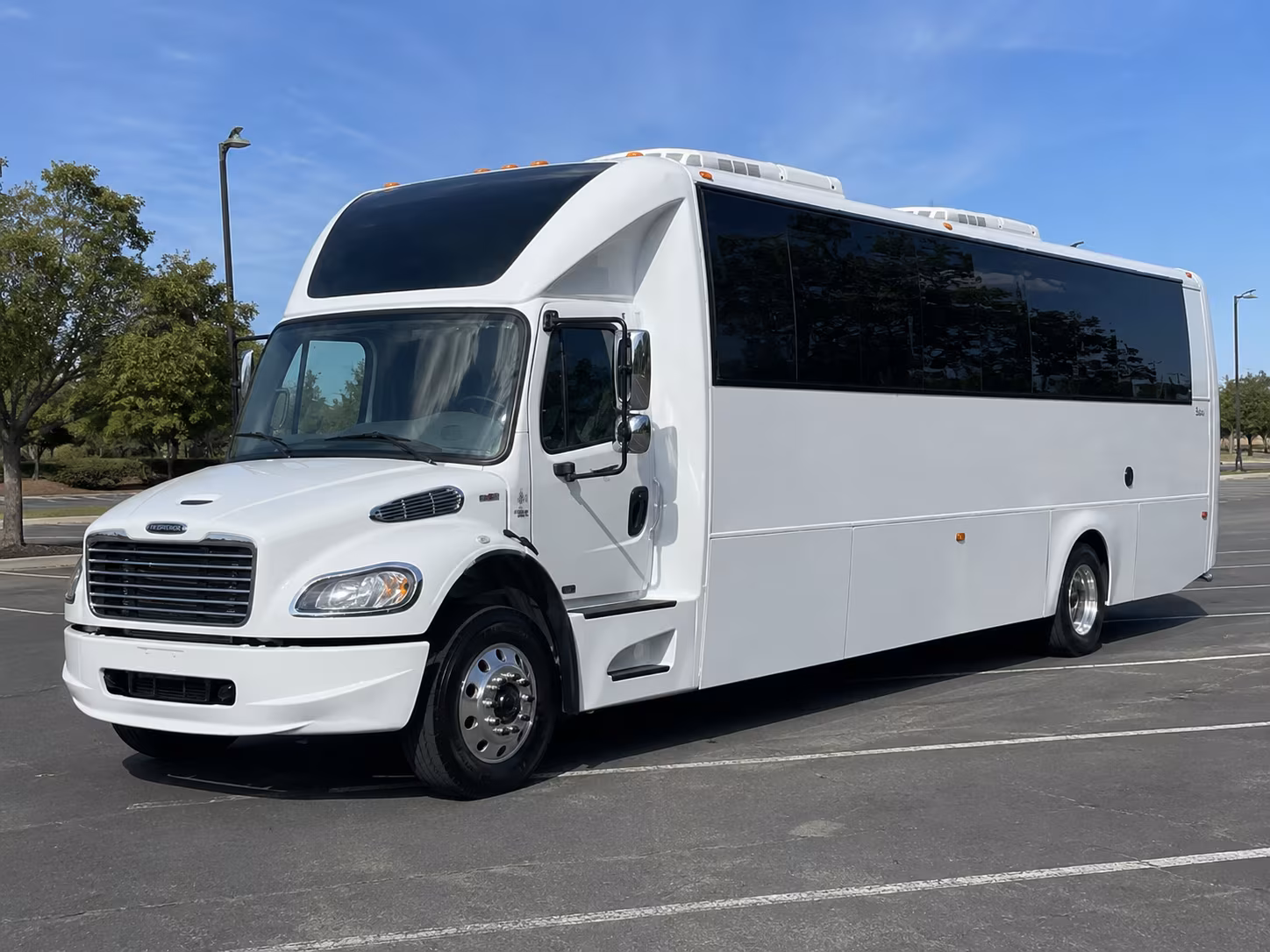 Detroit Sporting Event Transportation party bus exterior