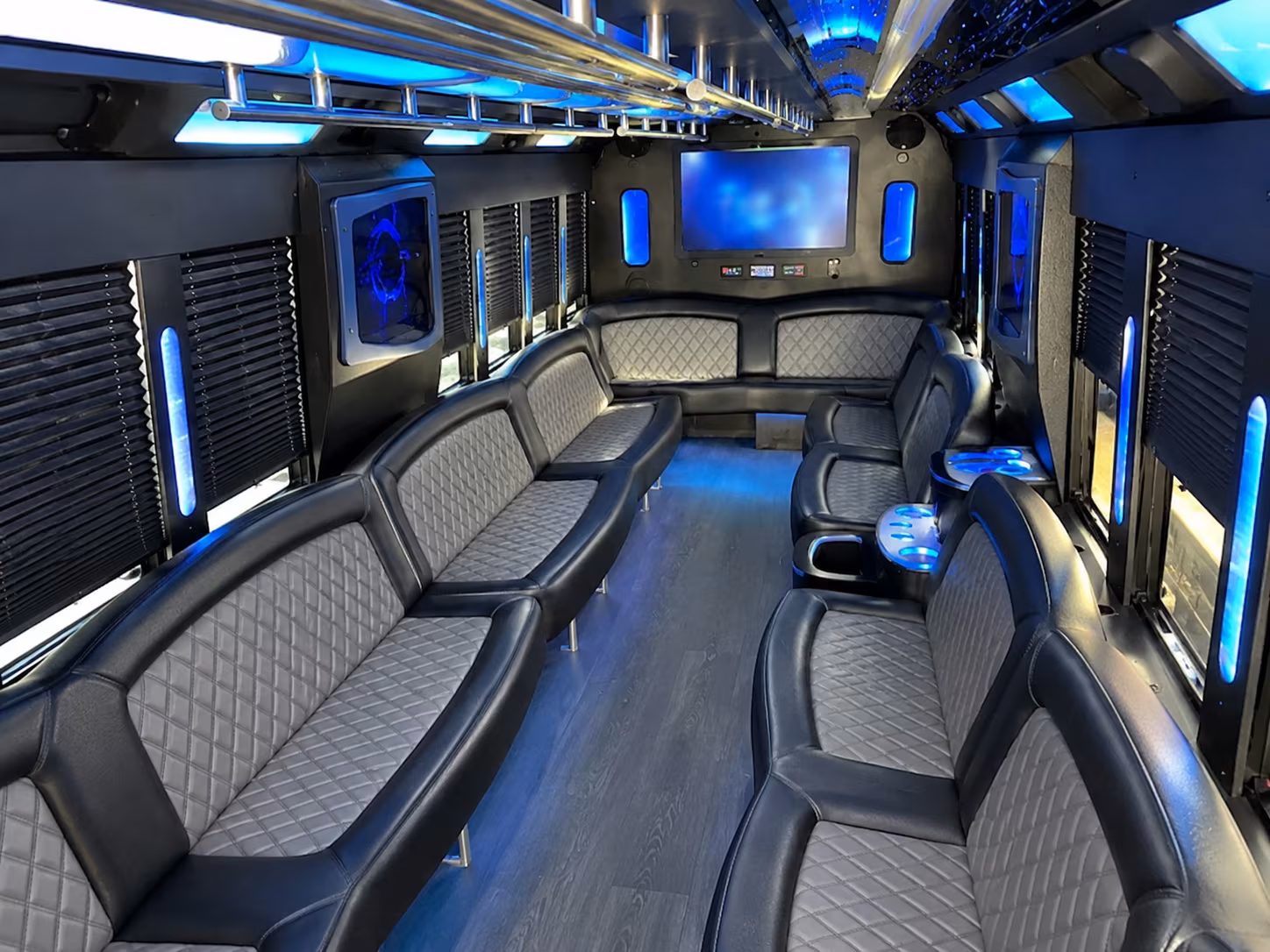 Detroit Sporting Event Transportation party bus exterior
