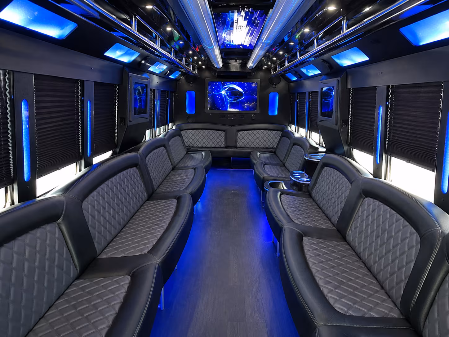 Detroit Wedding Transportation party bus exterior