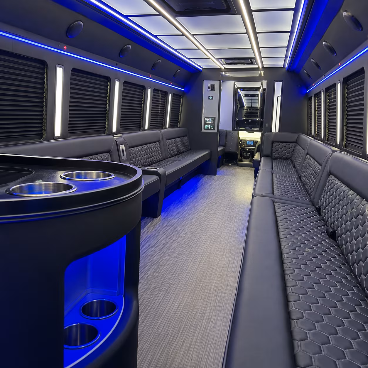 Detroit Wedding Transportation party bus exterior
