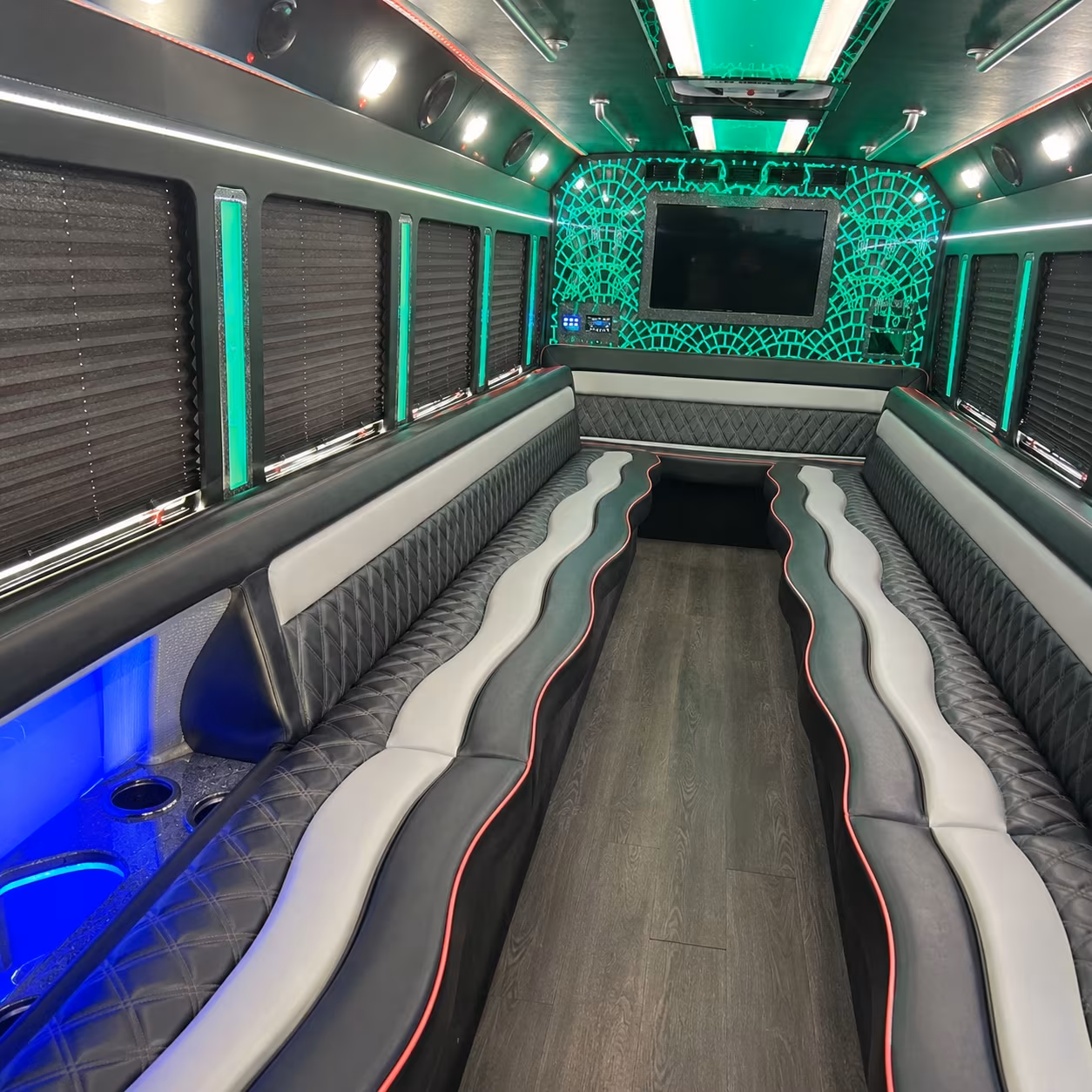 Detroit Wedding Transportation party bus exterior
