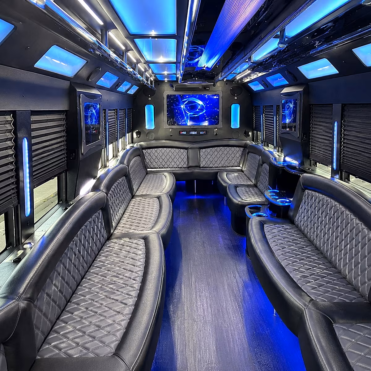 Detroit Winery Tour & Pub Crawl Transportation party bus interior