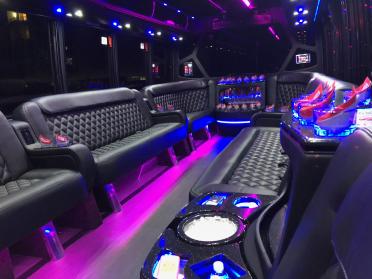 Detroit 15 Passenger Party Bus Interior