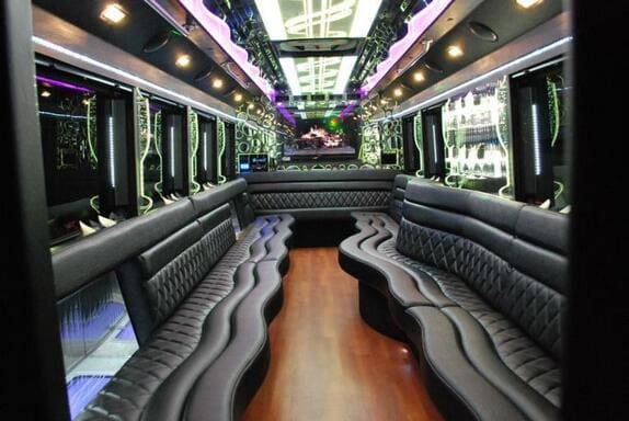 Detroit 25 Passenger Limo bus Interior