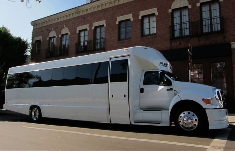 Detroit 30 Passenger Party Bus White