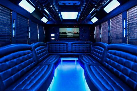 Dearborn 36 Passenger Party Bus Interior